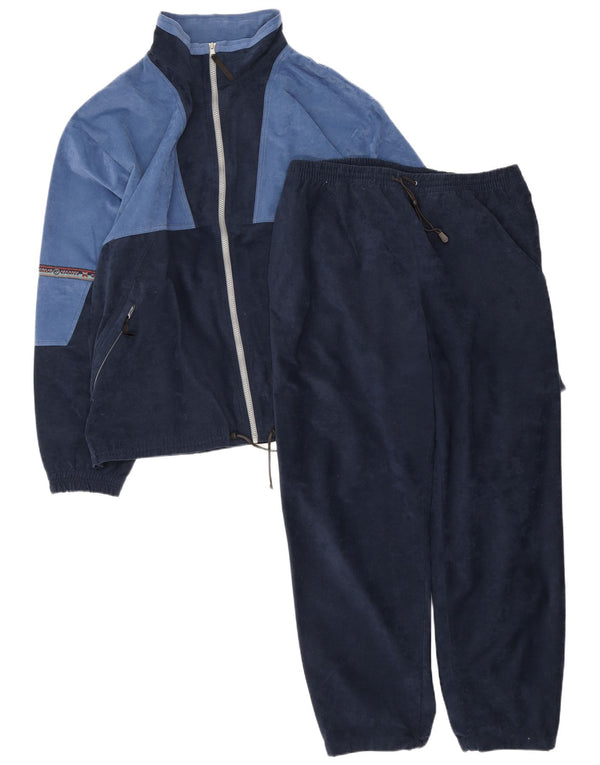 Great Escapes Survêtement complet en velours pour homme EU 56 XL Bleu marine Colourblock
