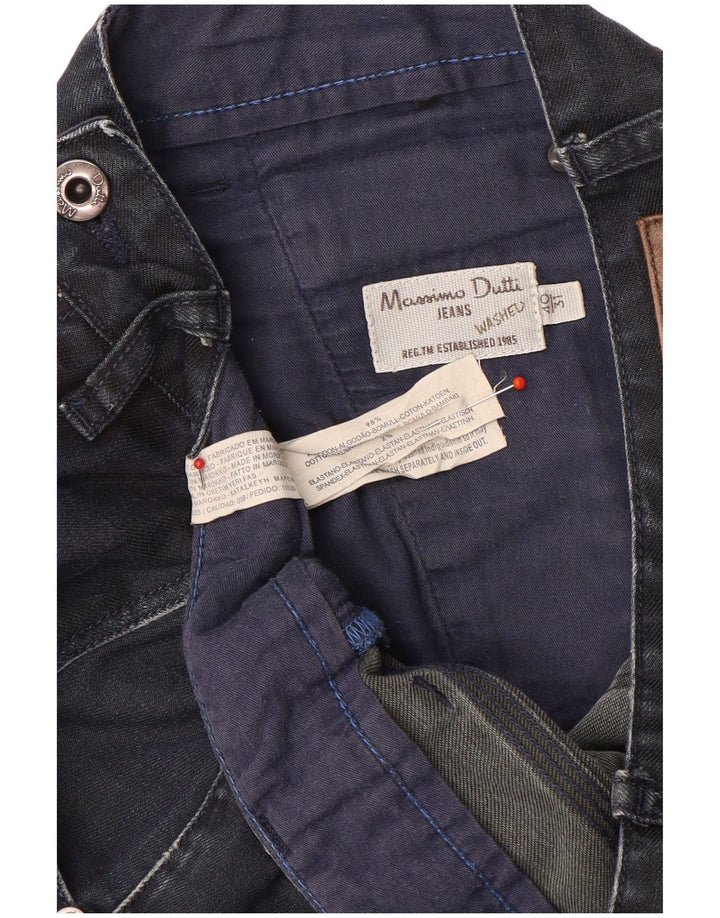 Massimo Dutti Jean droit pour homme EU 40 Medium W31 L34 Bleu marine Coton