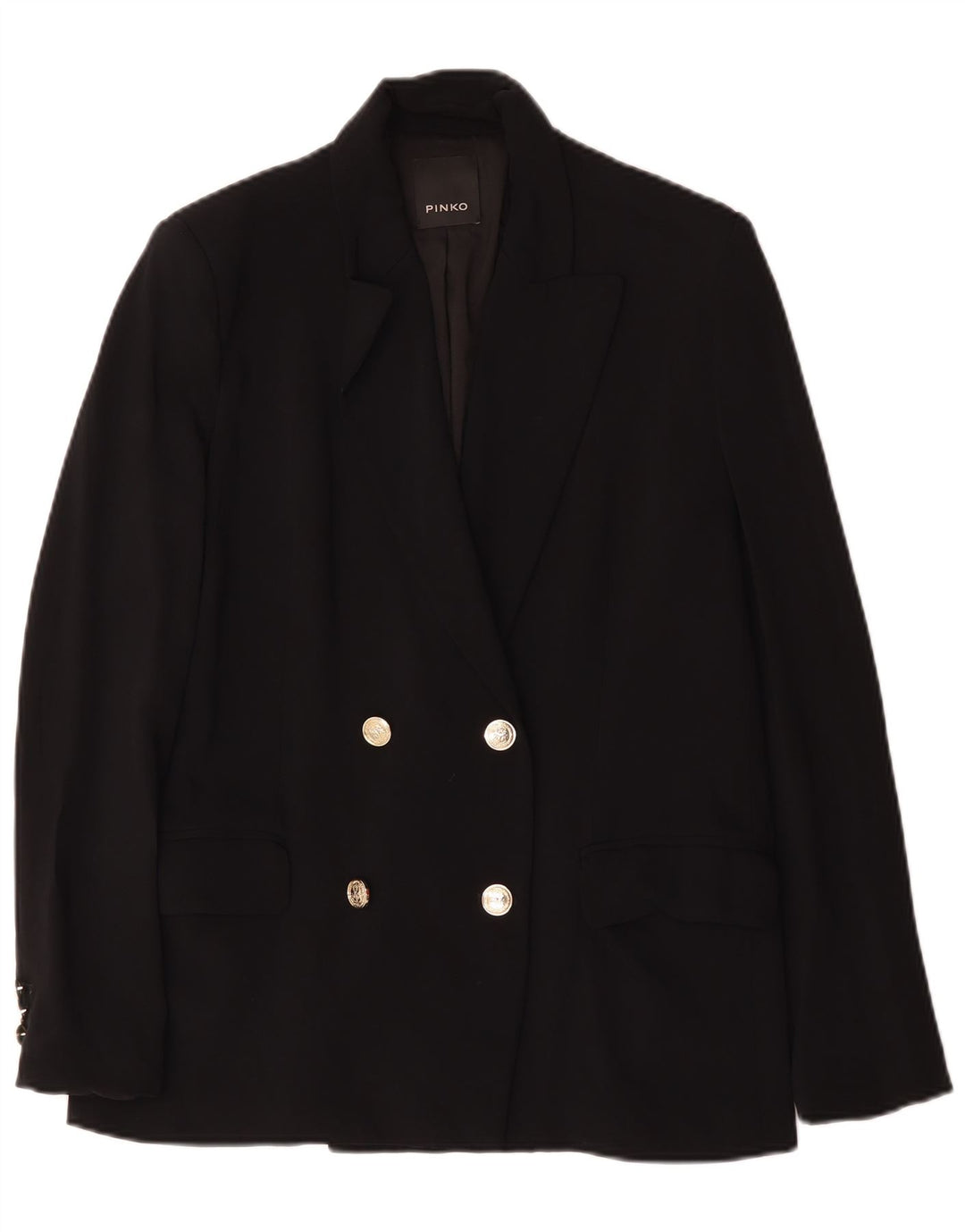 Pinko Veste Blazer Double Boutonnage Femme IT 42 Polyester Noir Moyen