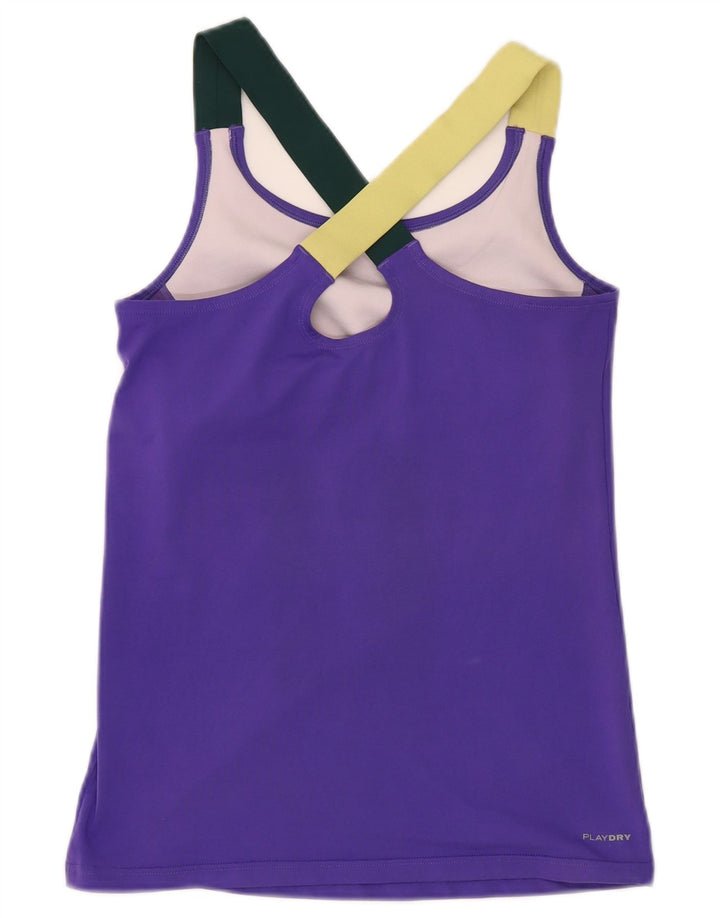 Reebok Débardeur Femme UK 8/10 Petit Violet Colourblock Polyester