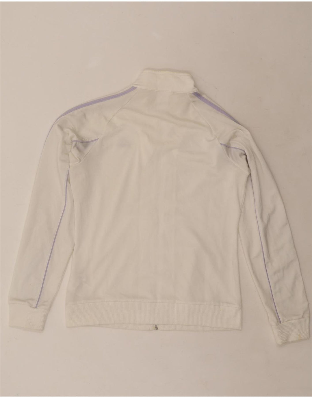 ADIDAS Veste de survêtement pour femme UK 16 Large Off White Polyester
