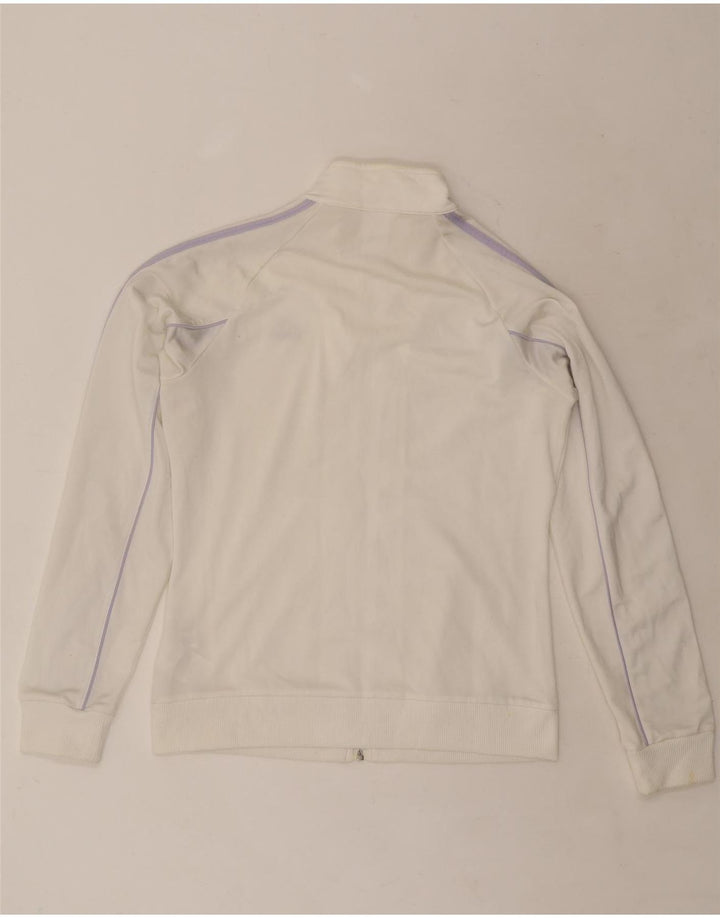 ADIDAS Veste de survêtement pour femme UK 16 Large Off White Polyester