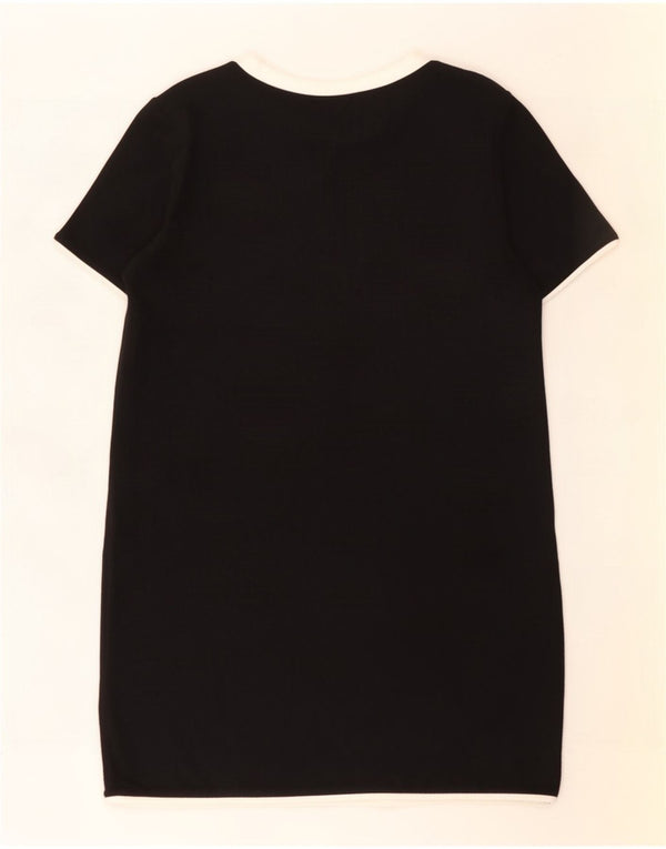 Zara Femme Robe T-shirt Trafaluc UK 12 Coton Colorblock Noir Moyen