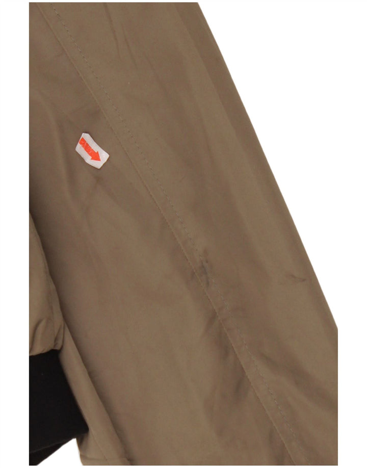 ZARA Veste bomber surdimensionnée pour femme UK 10 Petit coton vert