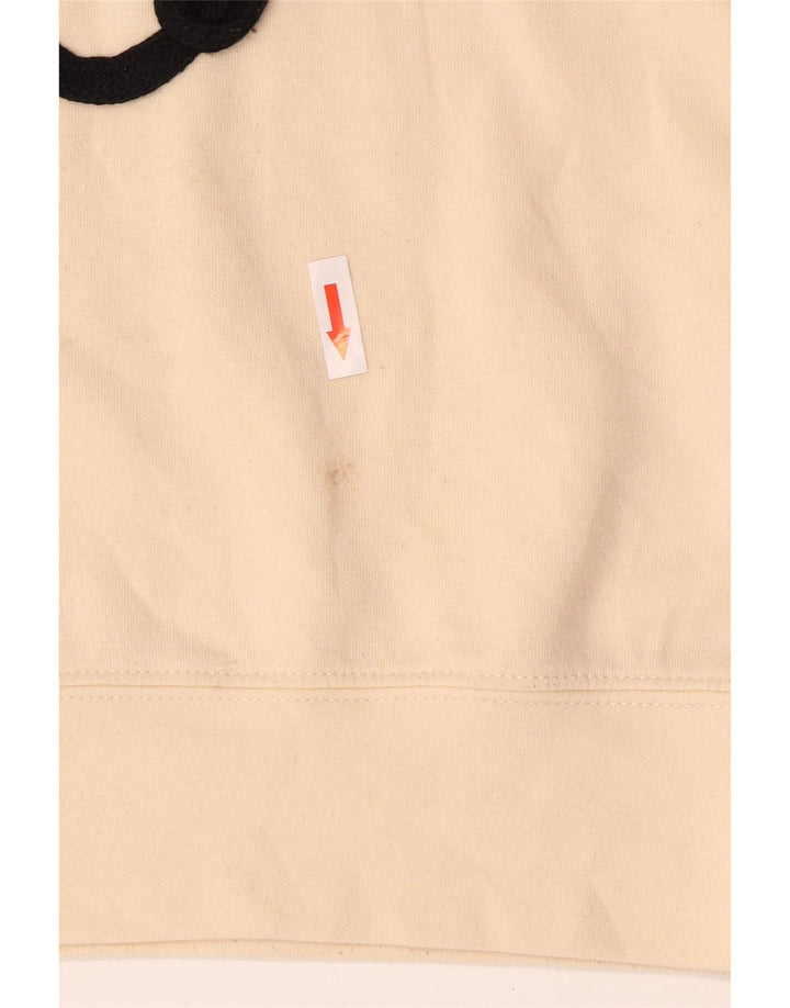 Zara Sweat-shirt court surdimensionné pour femme UK 10 Petit Beige