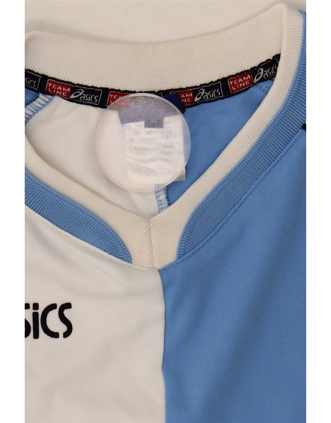 Asics T-Shirt Graphique Homme Bleu Moyen Polyester Colorblock