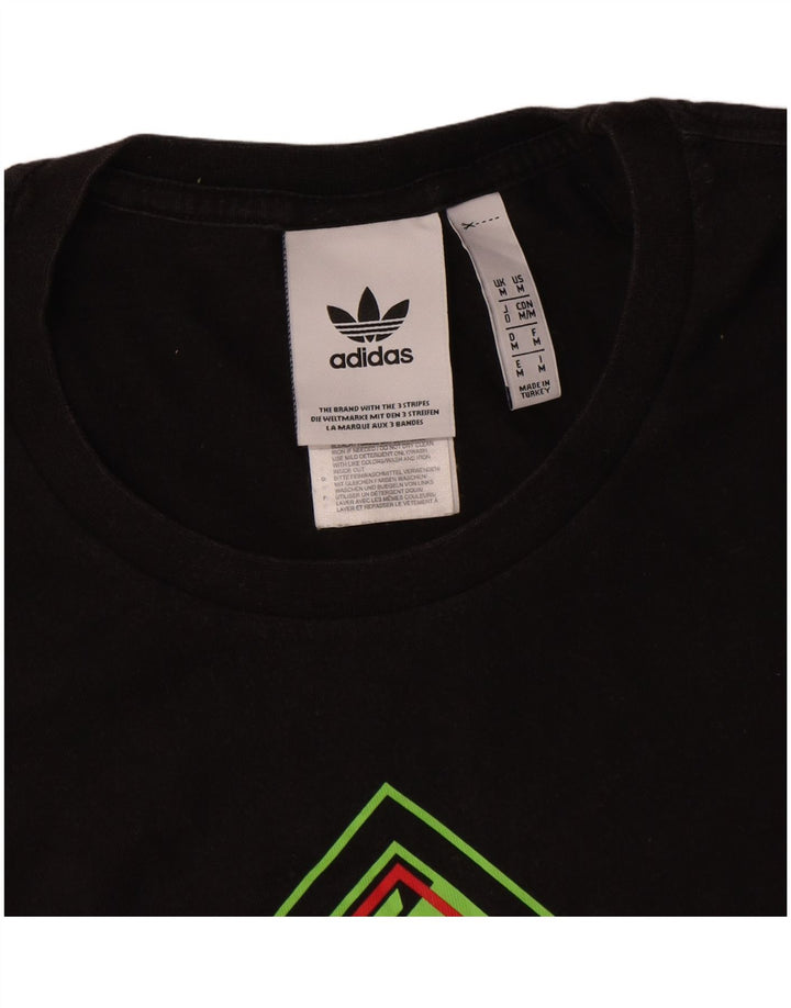 Adidas T-shirt graphique pour homme en coton noir moyen