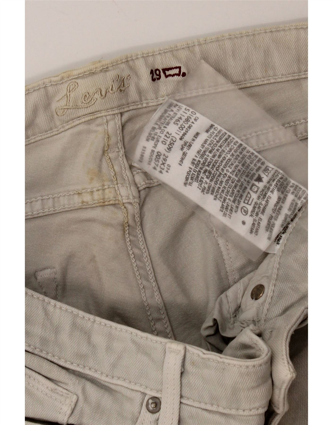 Levi's Jean Skinny Femme W29 L34 Gris Coton