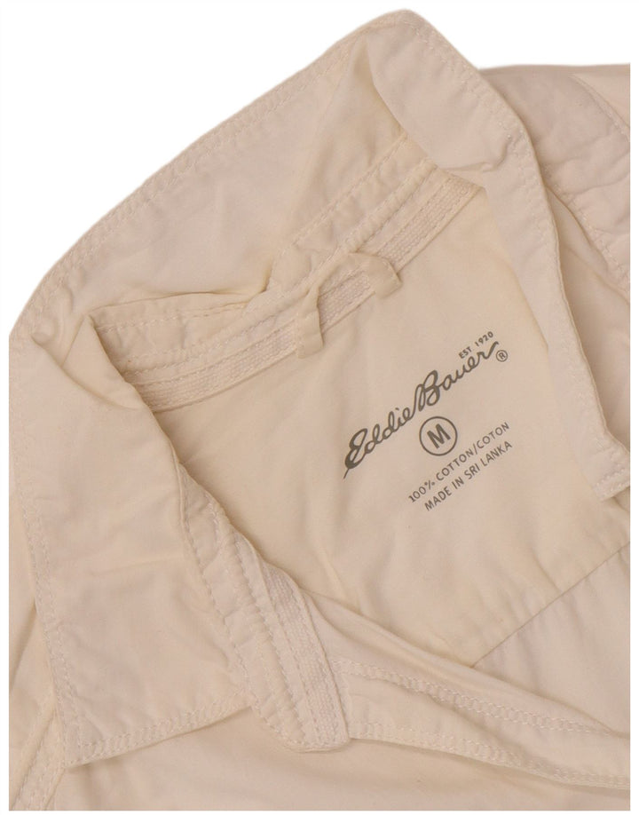 Eddie Bauer Chemise Femme UK 14 Coton Blanc Moyen