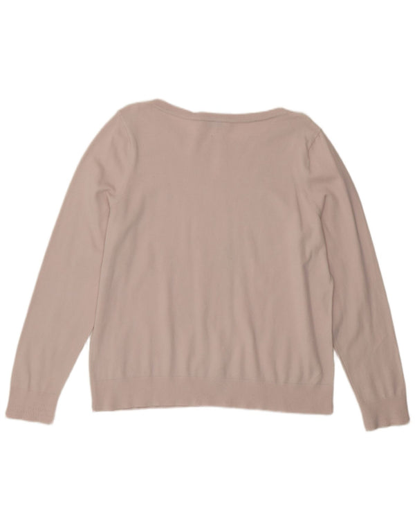 TOMMY HILFIGER Pull col bateau pour femme UK 20 2XL Rose