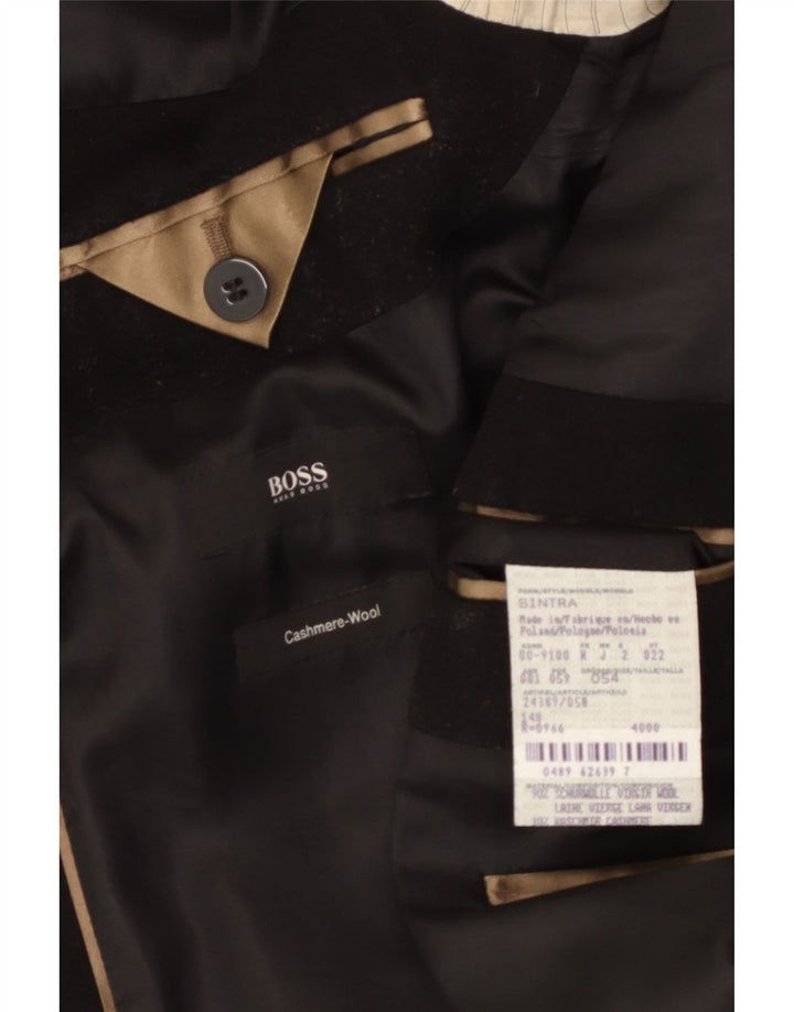 Hugo Boss Manteau pour homme IT 54 2XL Laine vierge noire