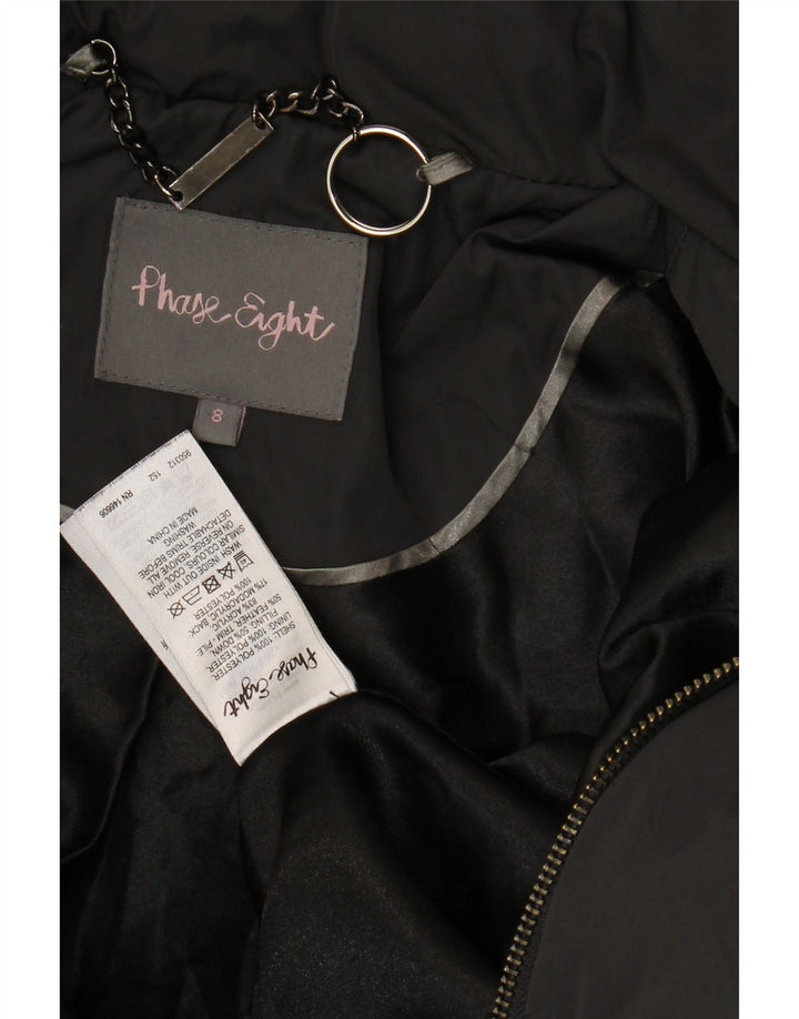PHASE EIGHT Manteau rembourré à capuche pour femme UK 8 Small Gris Polyester