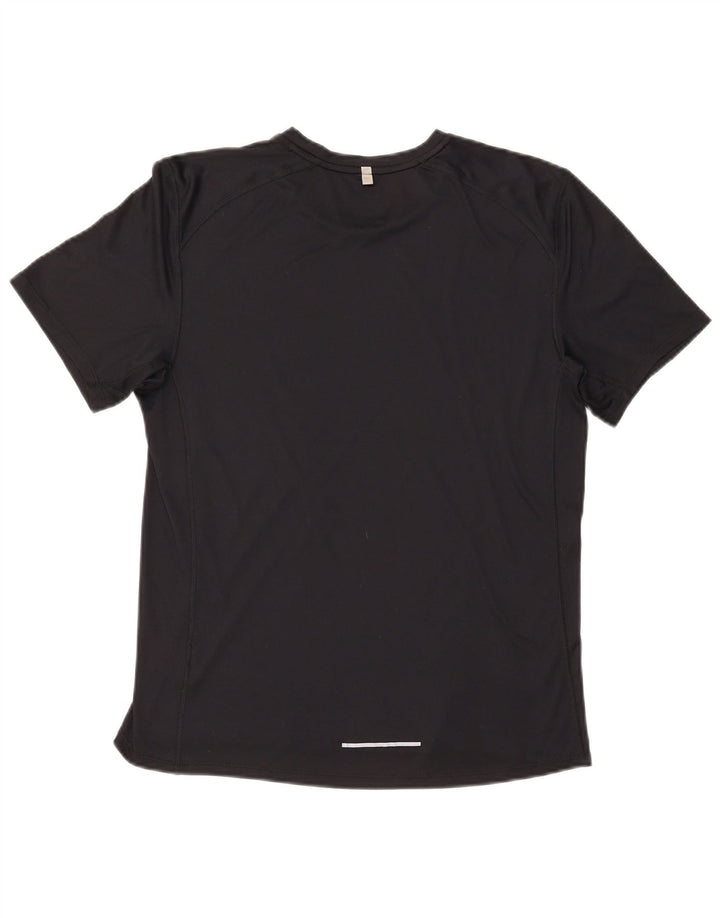 Nike Womens Dri Fit T-Shirt Top UK 14 Grand Noir
