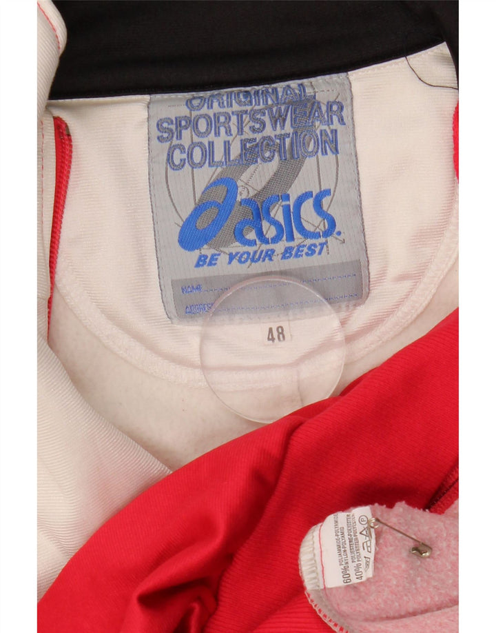 Asics Veste de Survêtement Graphique Homme IT 48 Nylon Colorblock Rouge Moyen