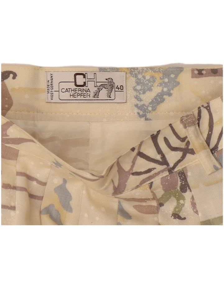 Catherine Hapfer Jupe plissée graphique pour femme EU 40 Medium W27 Beige
