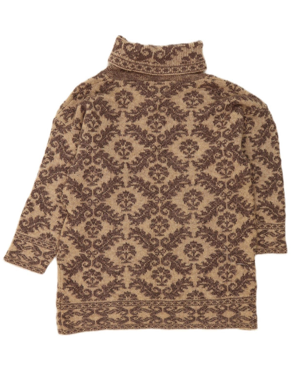 St. Bernard Pull Col Roulé Femme UK 18/20 XL Laine Paisley Beige