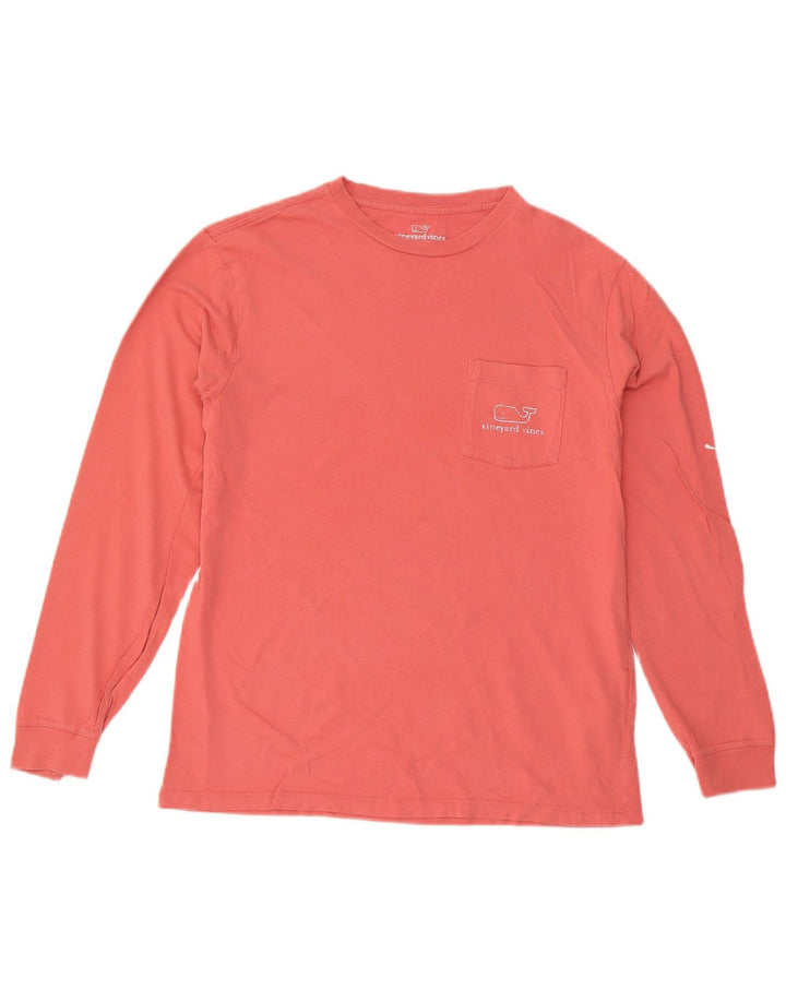 Vineyard Vines Haut graphique à manches longues pour homme en coton rose petit