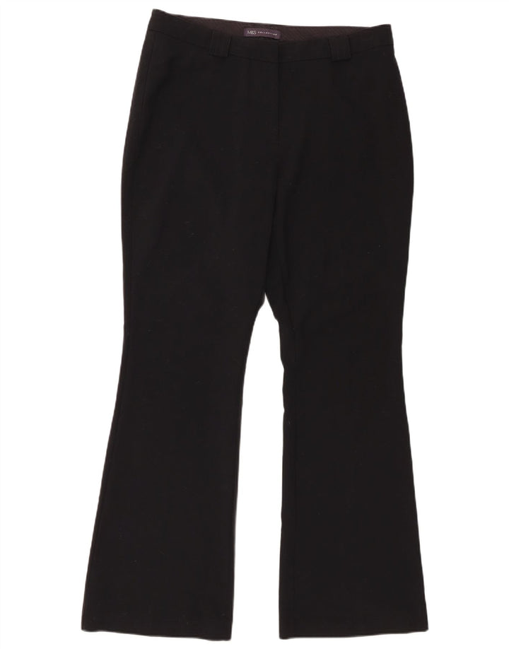 Marks & Spencer Pantalon de costume bootcut pour femme UK 12 Medium W32 L30 Noir