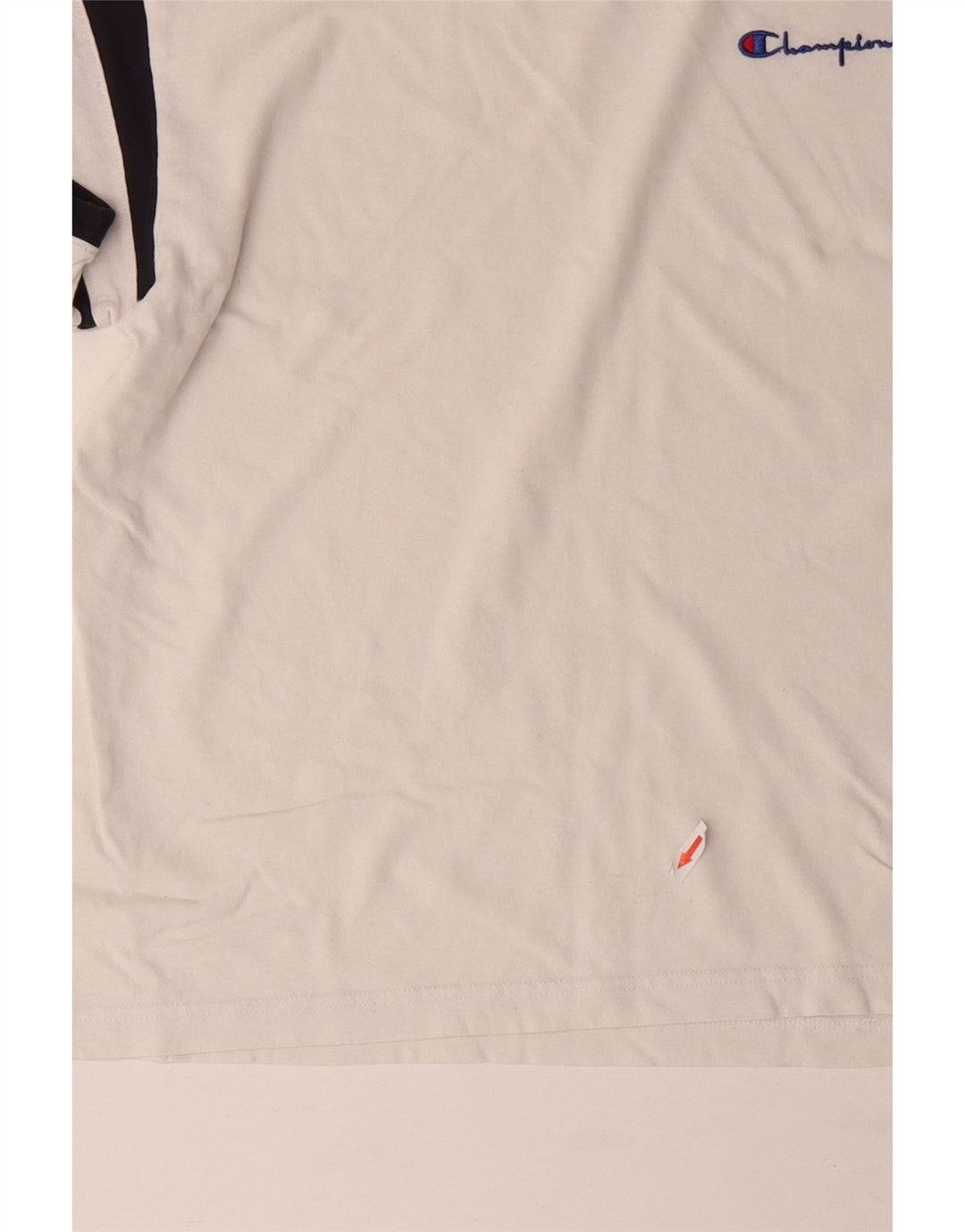 CHAMPION T-Shirt Homme Blanc Moyen Coton Colorblock