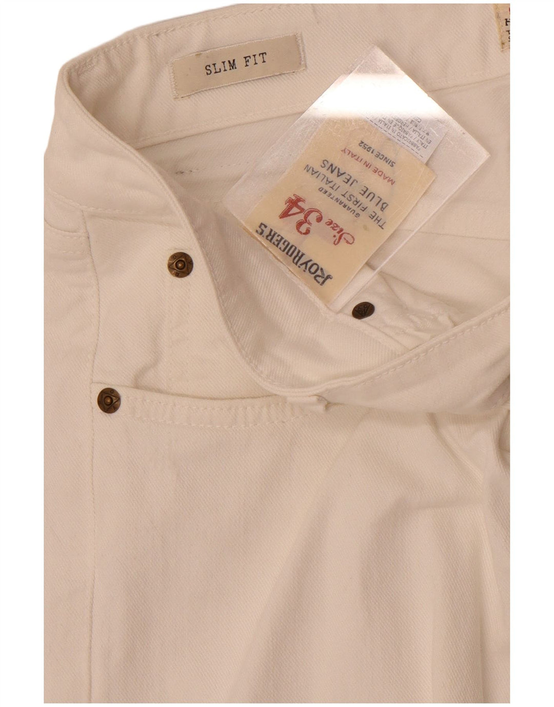 Roy Rogers Jean Slim Femme W34 L30 Coton Blanc