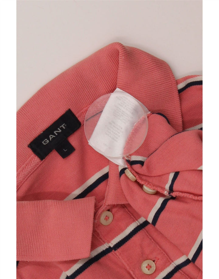 Gant Polo Homme Large Rose Rayé Coton