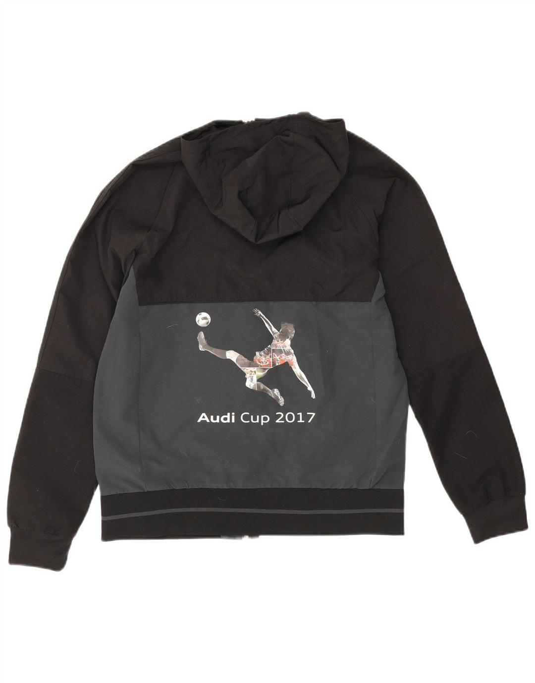 Adidas Veste de Pluie à Capuche Garçon 13-14 Ans Noir Colorblock Polyester