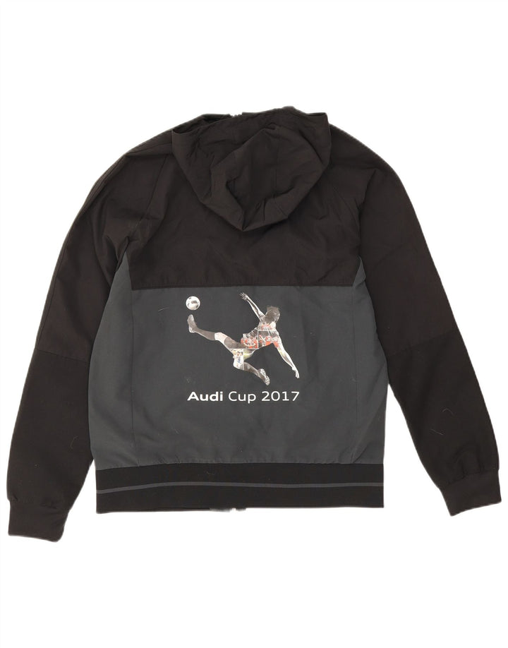 Adidas Veste de Pluie à Capuche Garçon 13-14 Ans Noir Colorblock Polyester