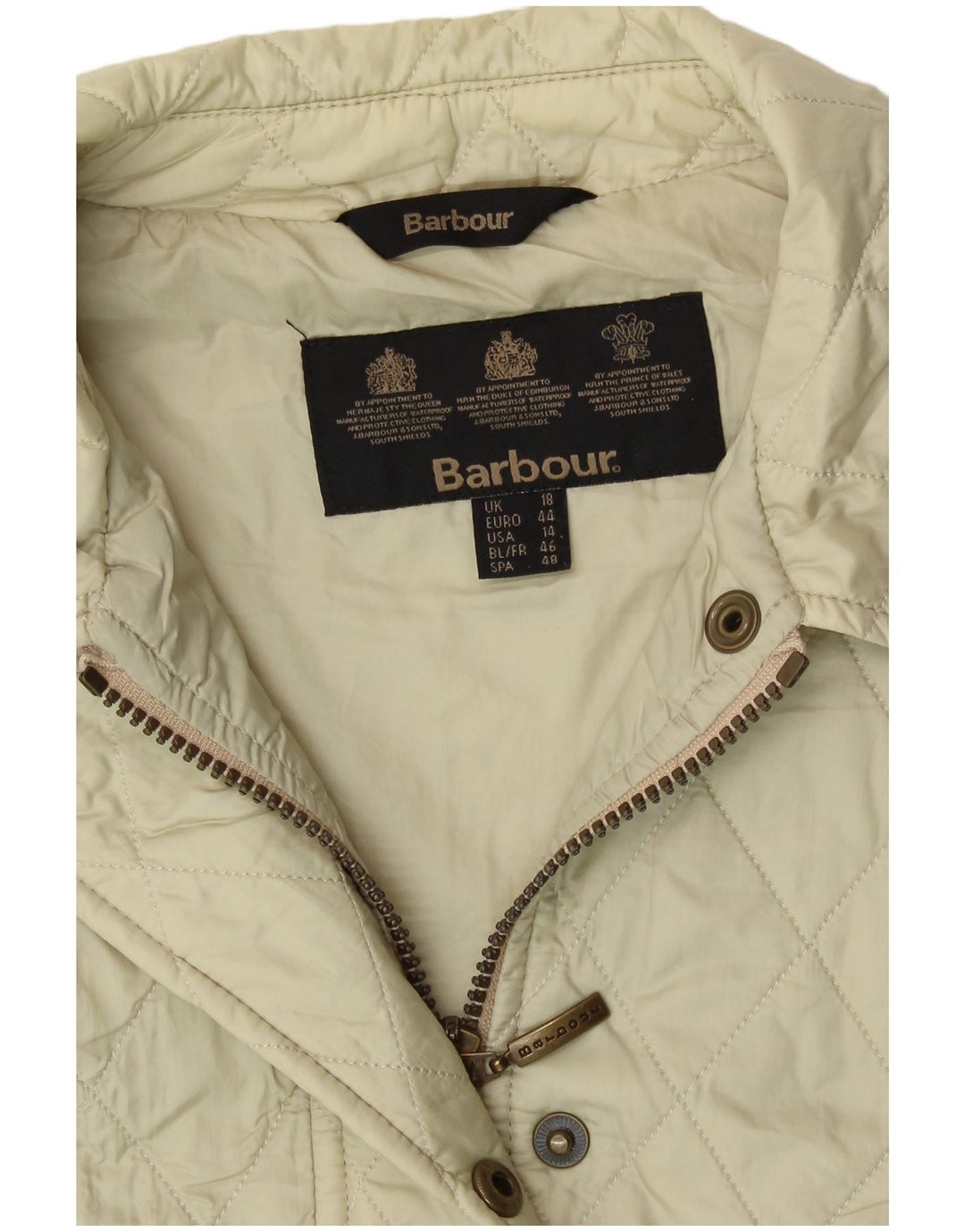Barbour Gilet matelassé pour femme UK 18 XL en polyamide blanc cassé