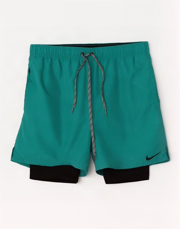 Nike Short de sport pour homme en polyester turquoise moyen