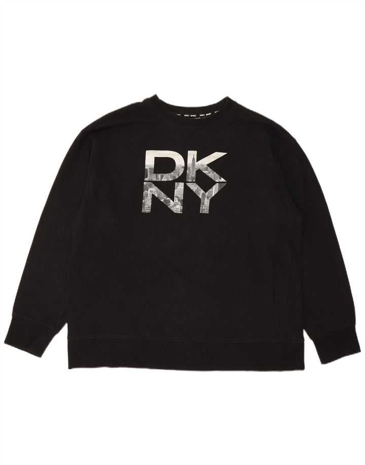 Dkny Sweat-shirt graphique pour homme en coton noir moyen