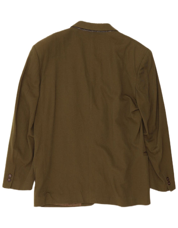 Byblos Veste Blazer 2 Boutons Homme IT 50 Large Kaki Laine