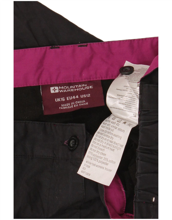Mountain Warehouse Pantalon coupe-vent pour femme UK 16 Large W38 L30 Noir