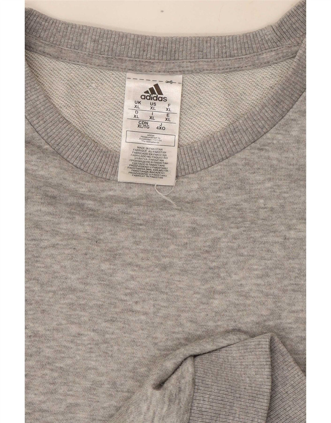 Adidas Sweatshirt Jumper XL Gris Moucheté Coton