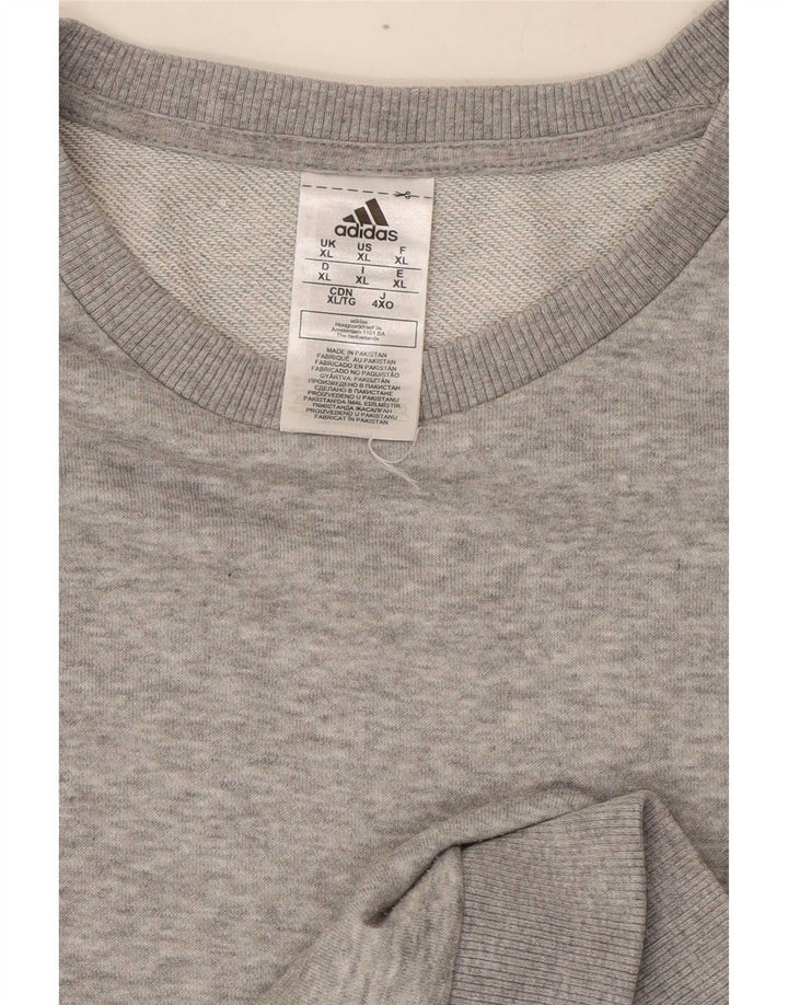 Adidas Sweatshirt Jumper XL Gris Moucheté Coton
