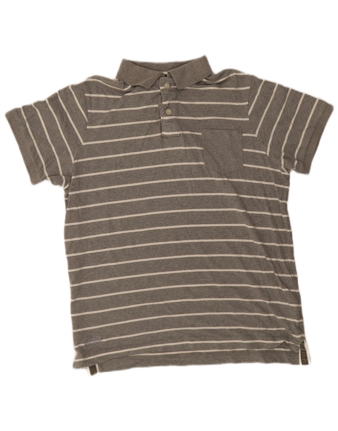 Superdry Polo Homme 2XL Gris Rayé Coton