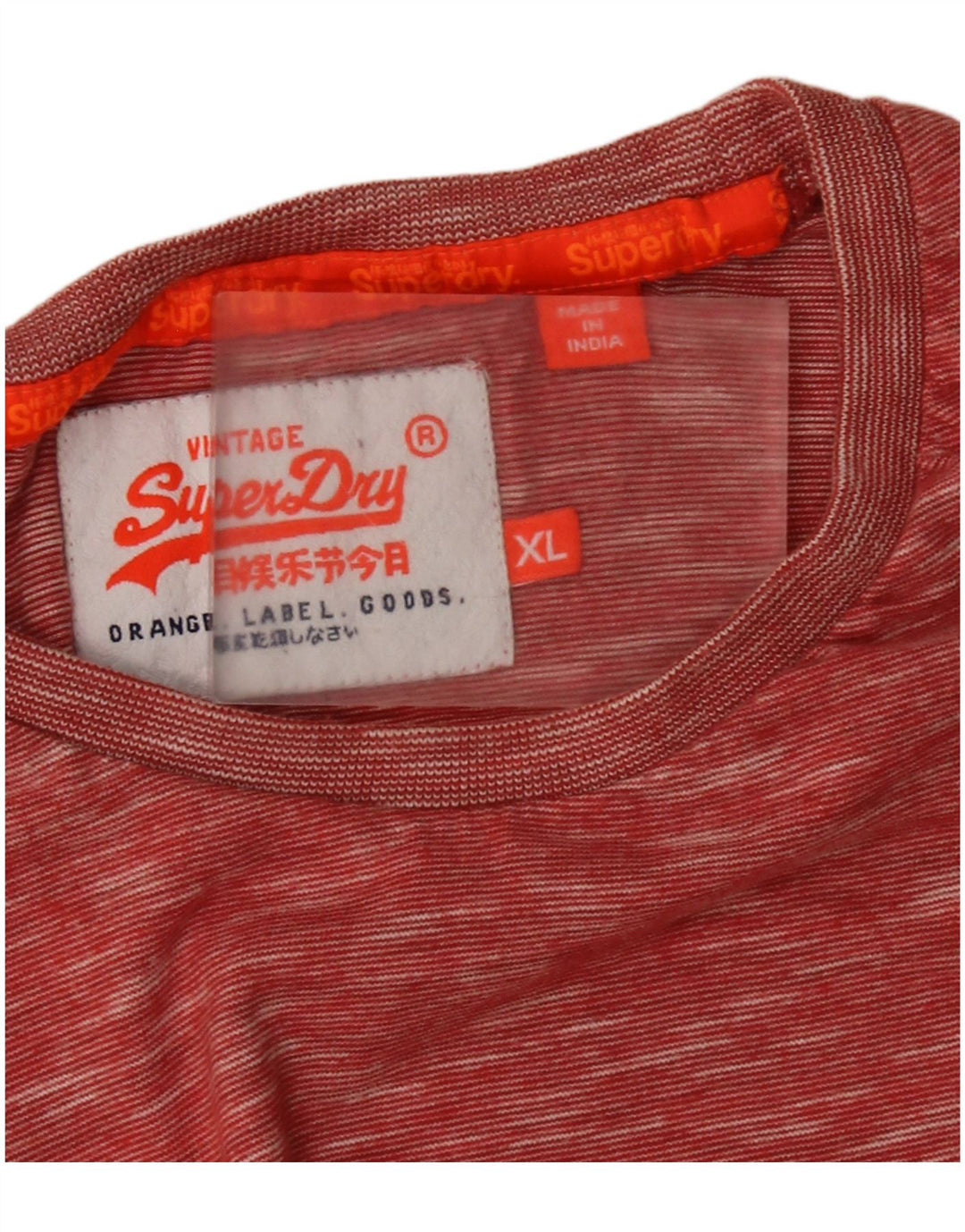 Superdry T-Shirt Top XL Rouge Moucheté Homme