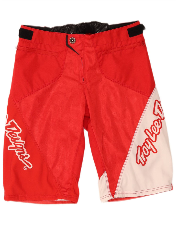 Troy Lee Designs Short Motorstyle Graphic pour homme Taille M W32 Rouge Colourblock