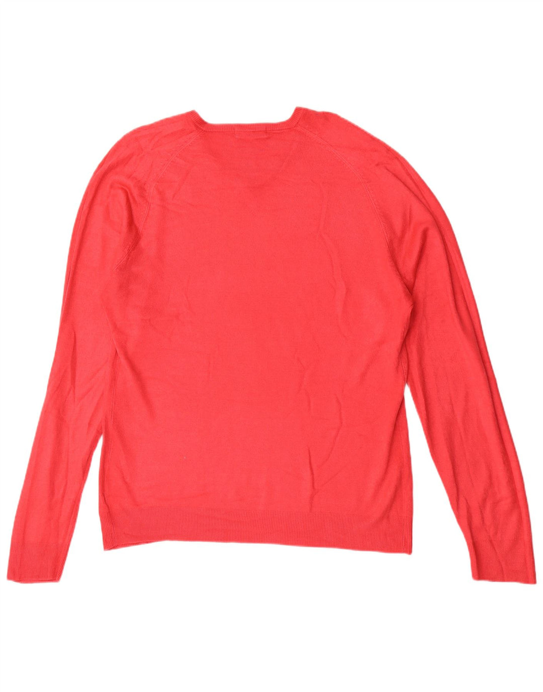 Marks & Spencer Pull autographe à col en V pour homme, grand, rouge, acrylique