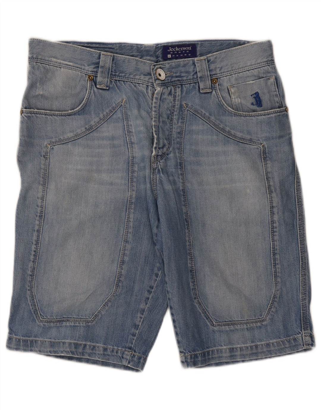 Jeckerson Short en Jean W33 Homme Bleu Moyen