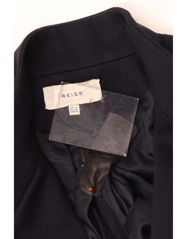 Reiss Pardessus Femme UK 4 XS Bleu Marine Laine