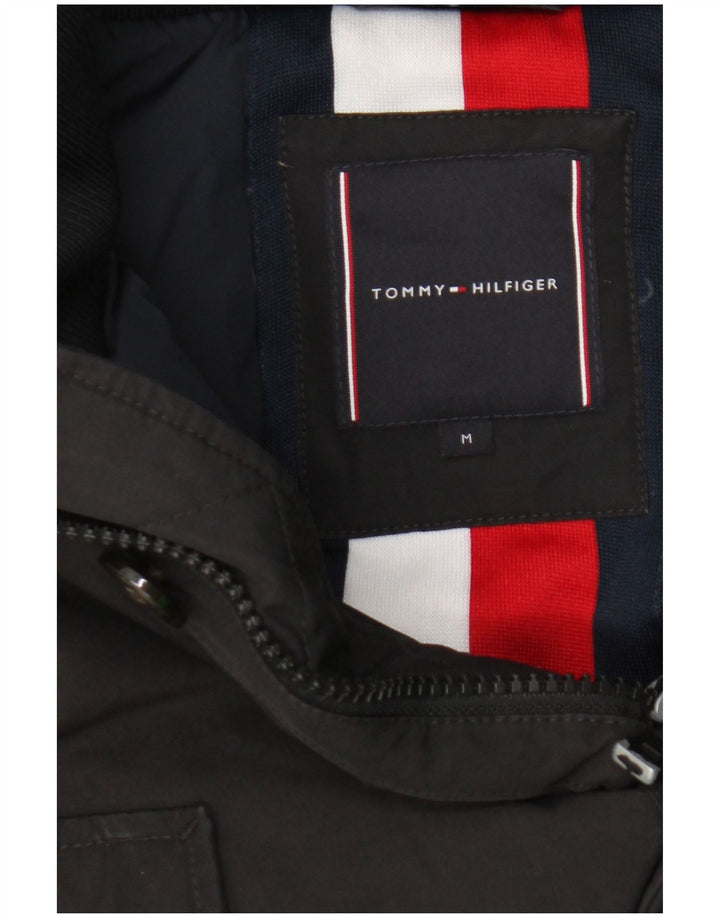 Tommy Hilfiger Veste matelassée à capuche pour homme UK 38 Coton noir moyen