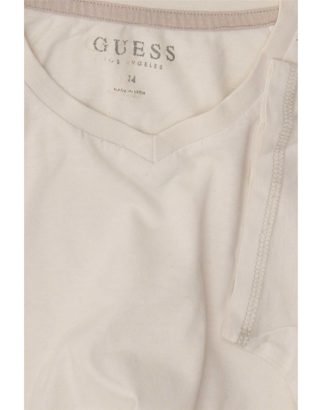 Guess T-shirt graphique pour femme UK 14 Blanc moyen