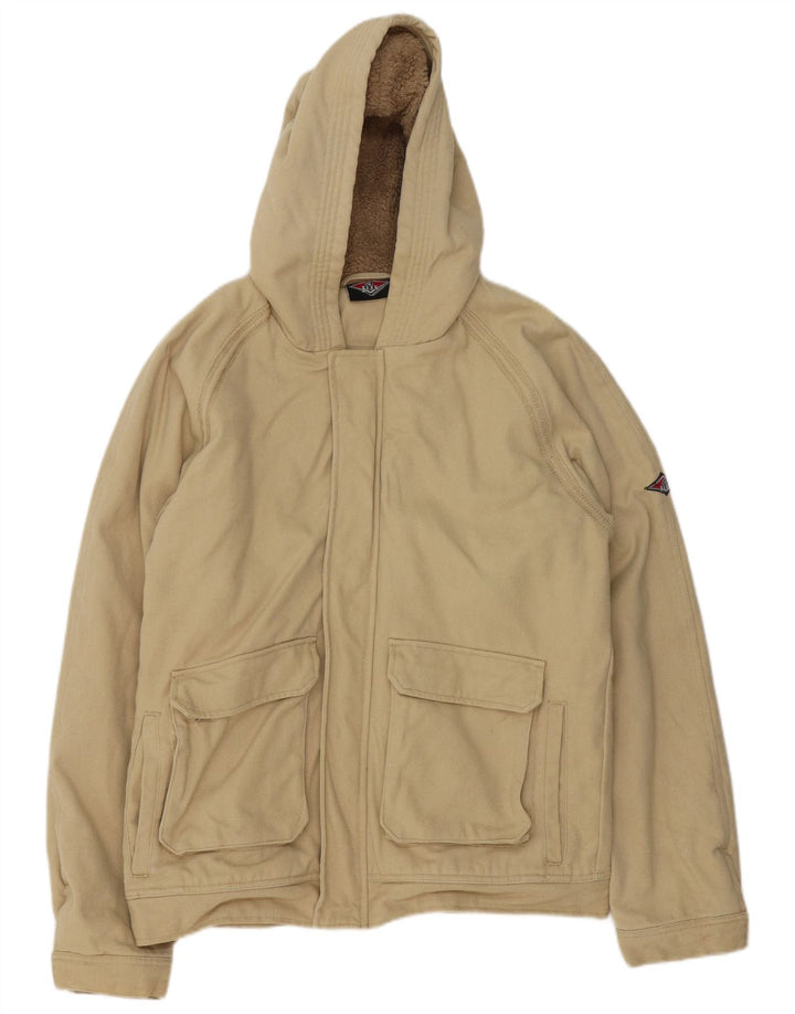Bear Veste bomber à capuche pour homme UK 38 Coton beige moyen