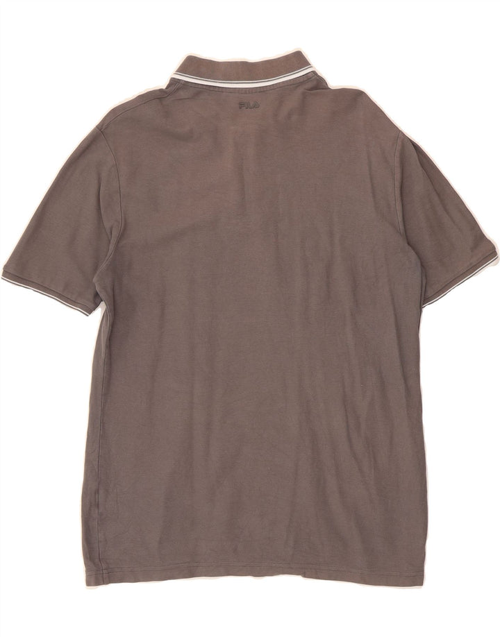 FILA Mens Polo Shirt XL Grey Cotton Vintage Fila and Second-Hand Fila from Messina Hembry 