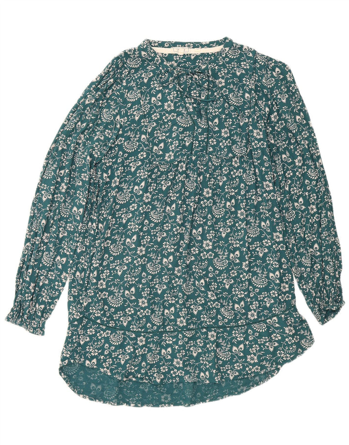 Fat Face Robe basique pour femme UK 42 Bleu moyen Floral Viscose