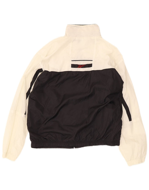Reebok Veste de survêtement pour femme UK 12 Medium Blanc Colourblock