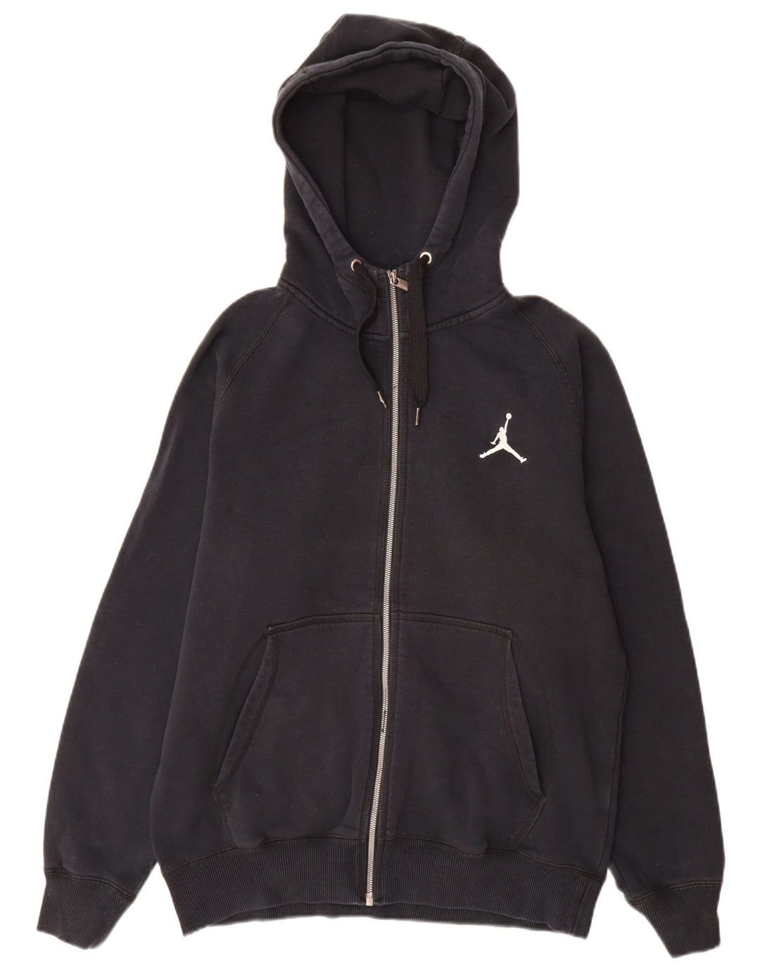 Jordan Pull à capuche zippé pour homme en coton noir moyen