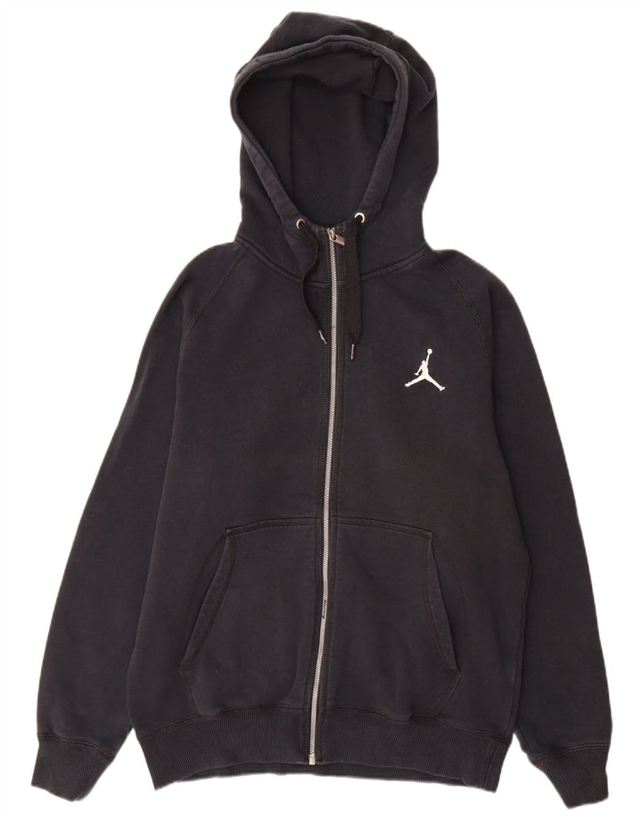 Jordan Pull à capuche zippé pour homme en coton noir moyen