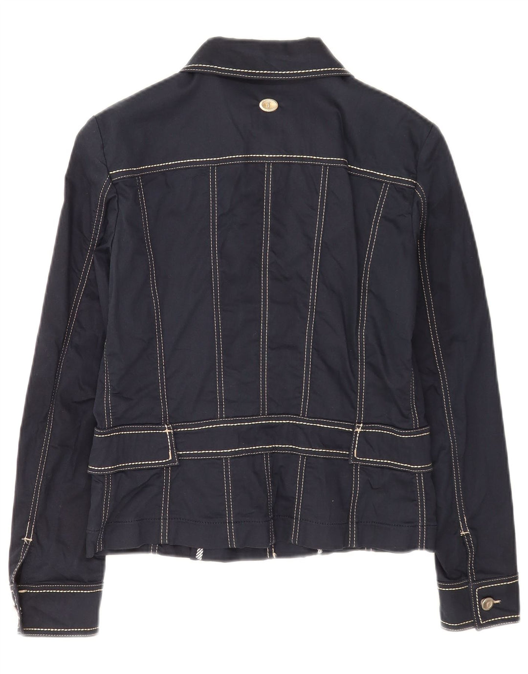 Trussardi Jeans Blouson Bomber Femme IT 44 Bleu Marine Moyen