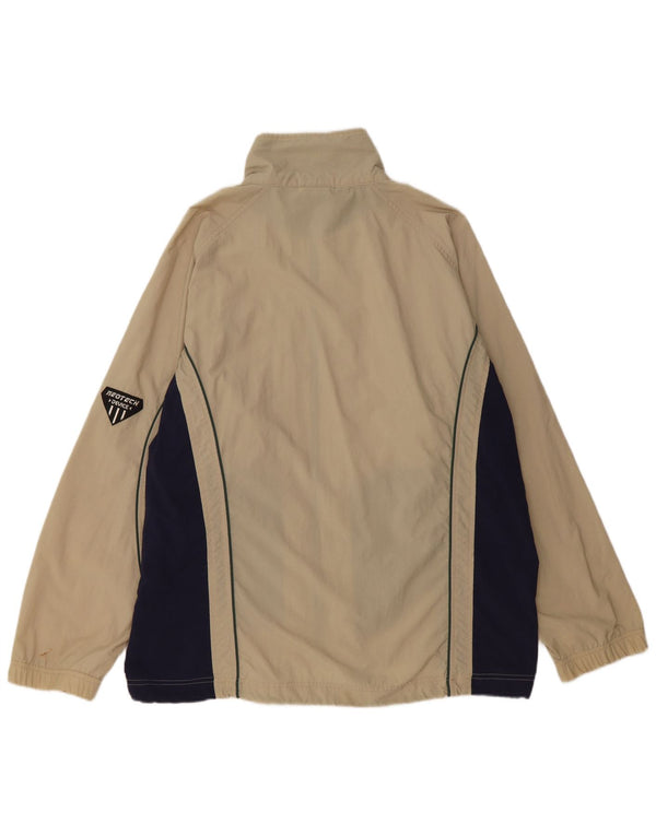 Asics Veste de survêtement pour homme Large Beige Colourblock Polyester